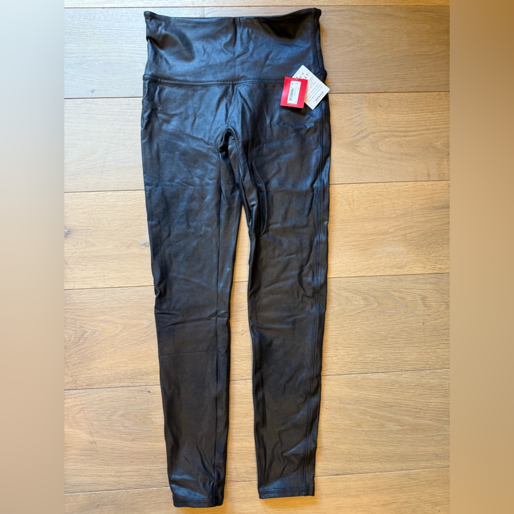 SPANX faux leather leggings NWT